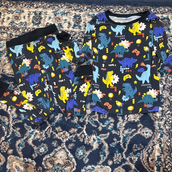 Little Sleepies Next Level Dinos Two Piece Pajamas - Picture 1 of 7